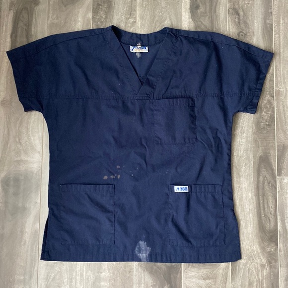 Women’s Mobb Scrub Top- navy blue - Picture 1 of 7